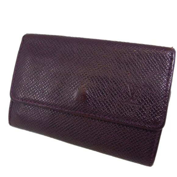 Louis Vuitton key case Taiga Taiga Leather Authentic used T16950 - Picture 1 of 9